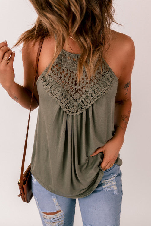 Green Lace Tank Top