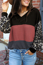 Load image into Gallery viewer, Black w/Red Wild Leopard Long Sleeve
