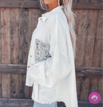 Load image into Gallery viewer, White Sequin Packet Shacket
