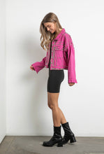 Load image into Gallery viewer, Magenta Beaded Jacket
