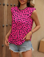 Load image into Gallery viewer, Hot Pink &amp; Black Print Blouse
