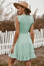 Load image into Gallery viewer, Green Pocketed Ruffle Babydoll Dress
