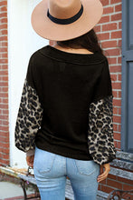 Load image into Gallery viewer, Black w/Red Wild Leopard Long Sleeve
