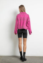 Load image into Gallery viewer, Magenta Beaded Jacket
