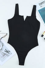 Load image into Gallery viewer, Black Skinny Fit Sleeveless Bodysuit
