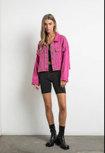 Load image into Gallery viewer, Magenta Beaded Jacket
