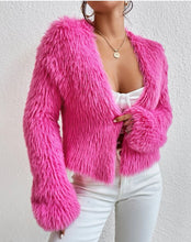 Load image into Gallery viewer, Pink Fuzzy Fur Jacket
