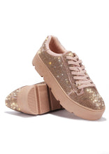 Load image into Gallery viewer, Euro Rose Gold Bling Sneaker
