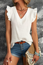 Load image into Gallery viewer, White Ruffle Sleeve Top
