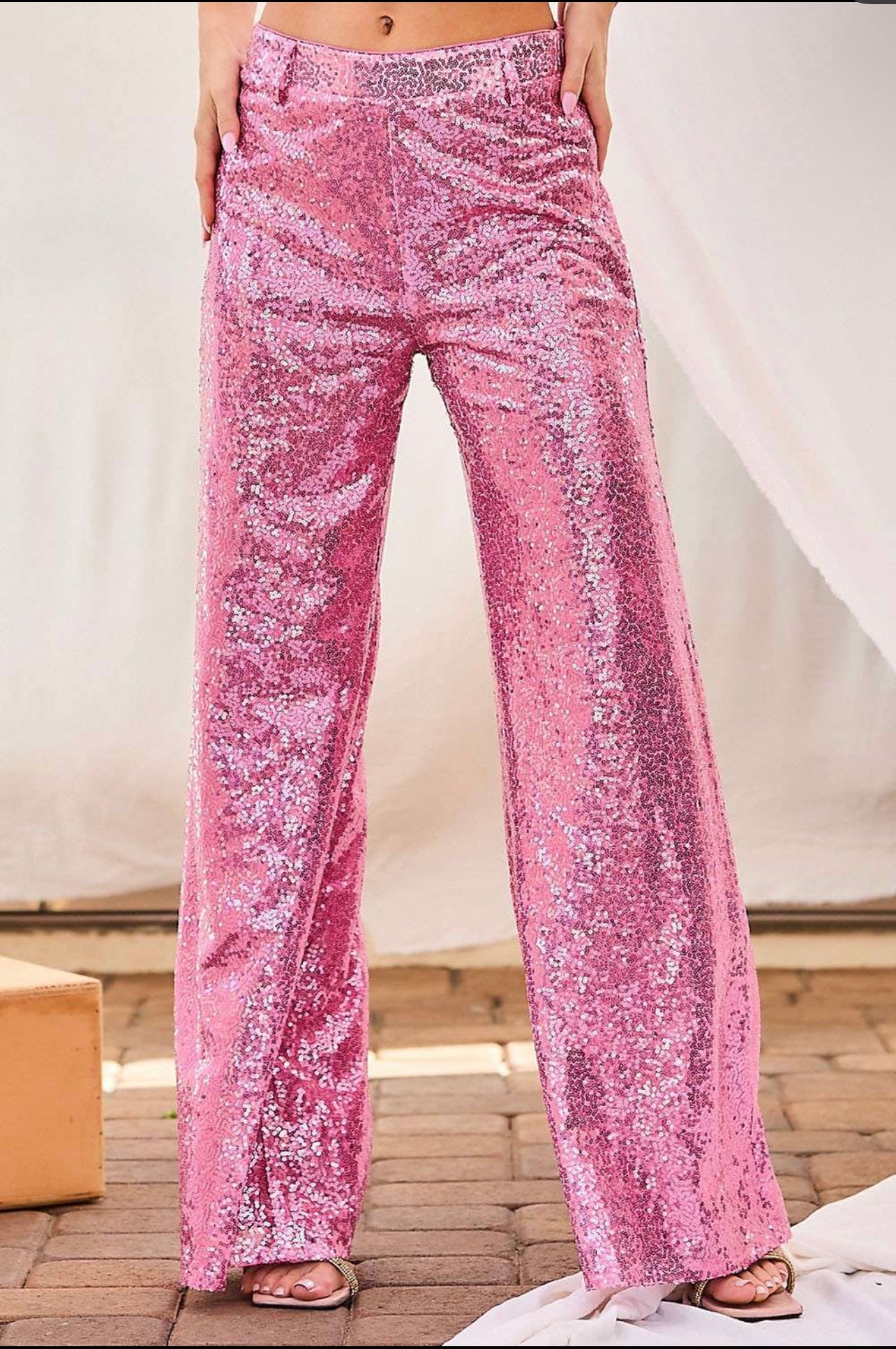 Fuchsia Sequin Wide Leg Pants – Glo Tanning Salon & Boutique