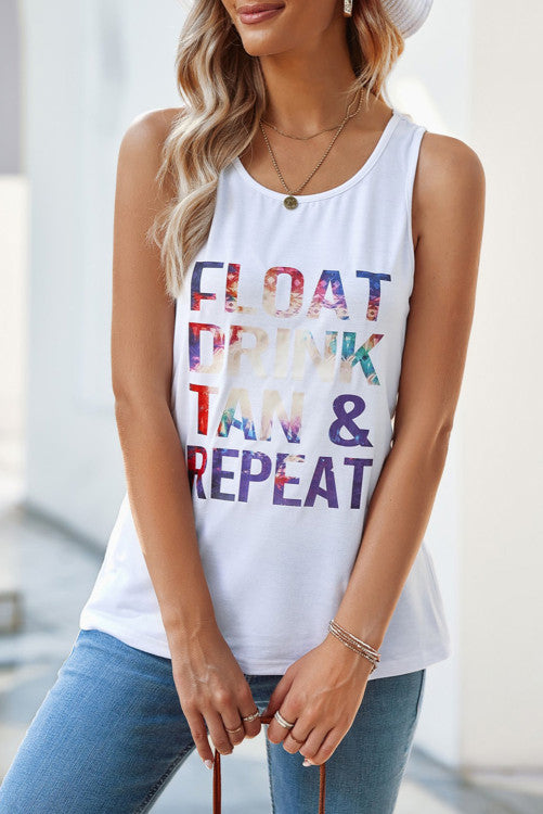 Float Drink Tan Repeat Tank