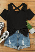 Load image into Gallery viewer, Black Criss Cross Top

