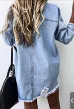 Load image into Gallery viewer, Denim Long Sleeve Shacket
