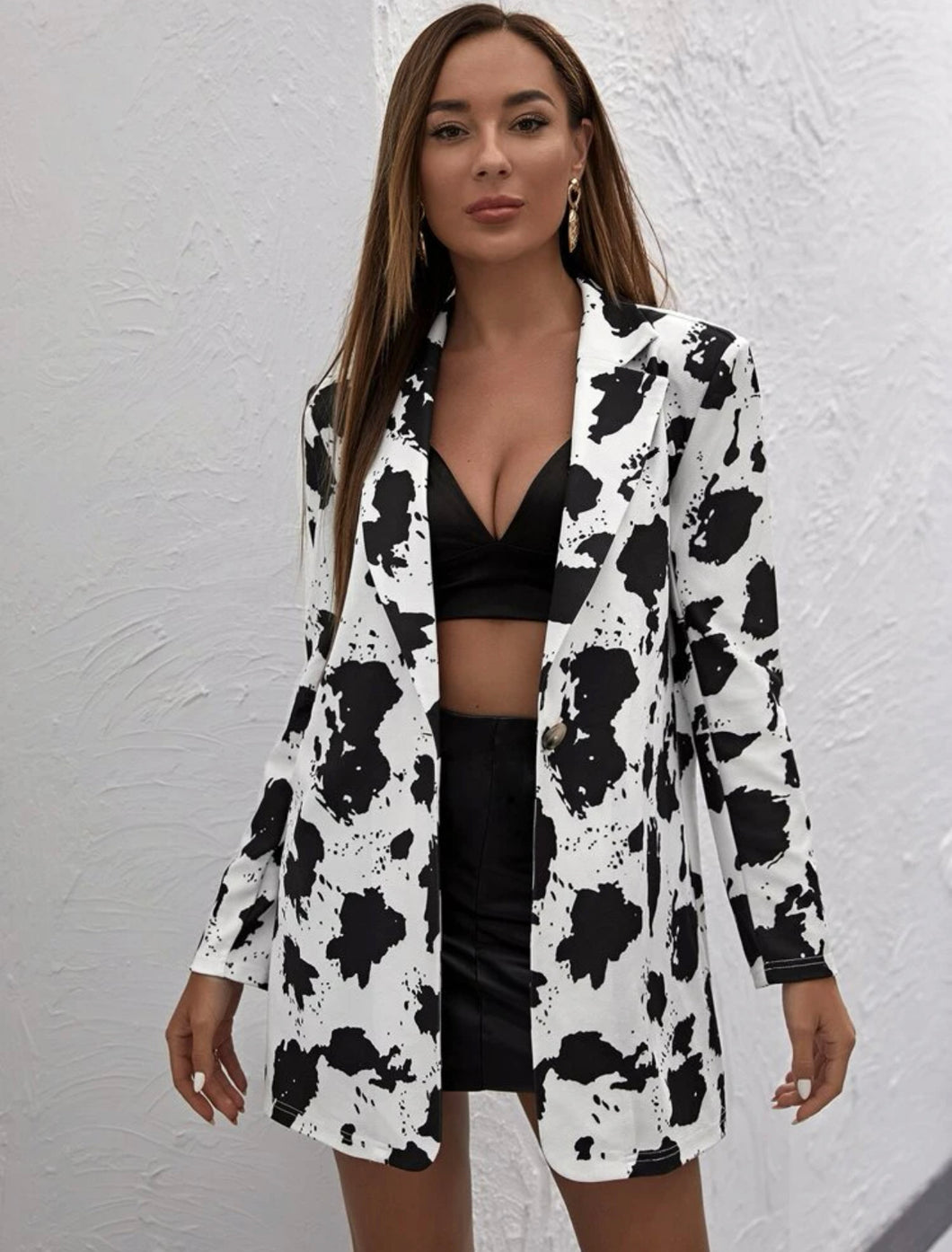 Cow Print Blazer