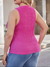Load image into Gallery viewer, Hot Pink Plus Size Solid Tank
