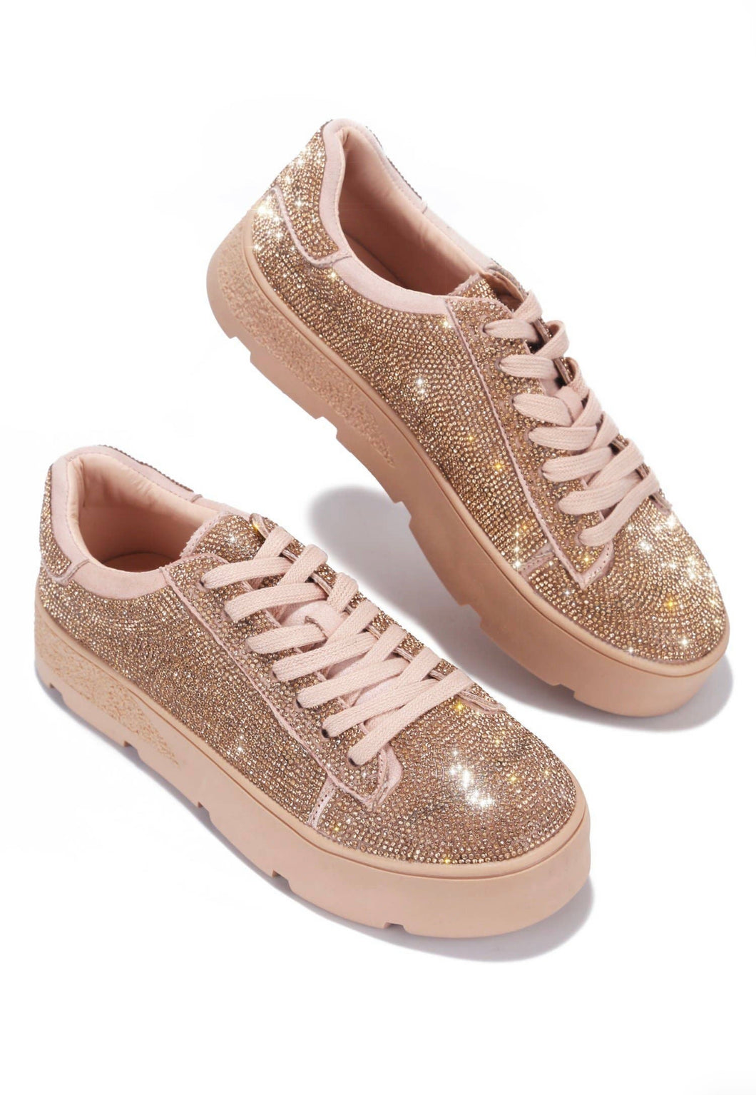 Euro Rose Gold Bling Sneaker