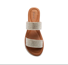 Load image into Gallery viewer, Rhinestone double strap sandal
