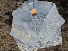 Load image into Gallery viewer, Denim Jacket with Rhinestone Accent

