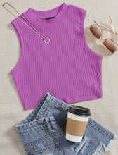 Load image into Gallery viewer, Solid Rib Knit Tank Top
