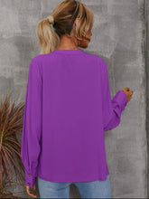 Load image into Gallery viewer, Purple Button Cuff Blouse
